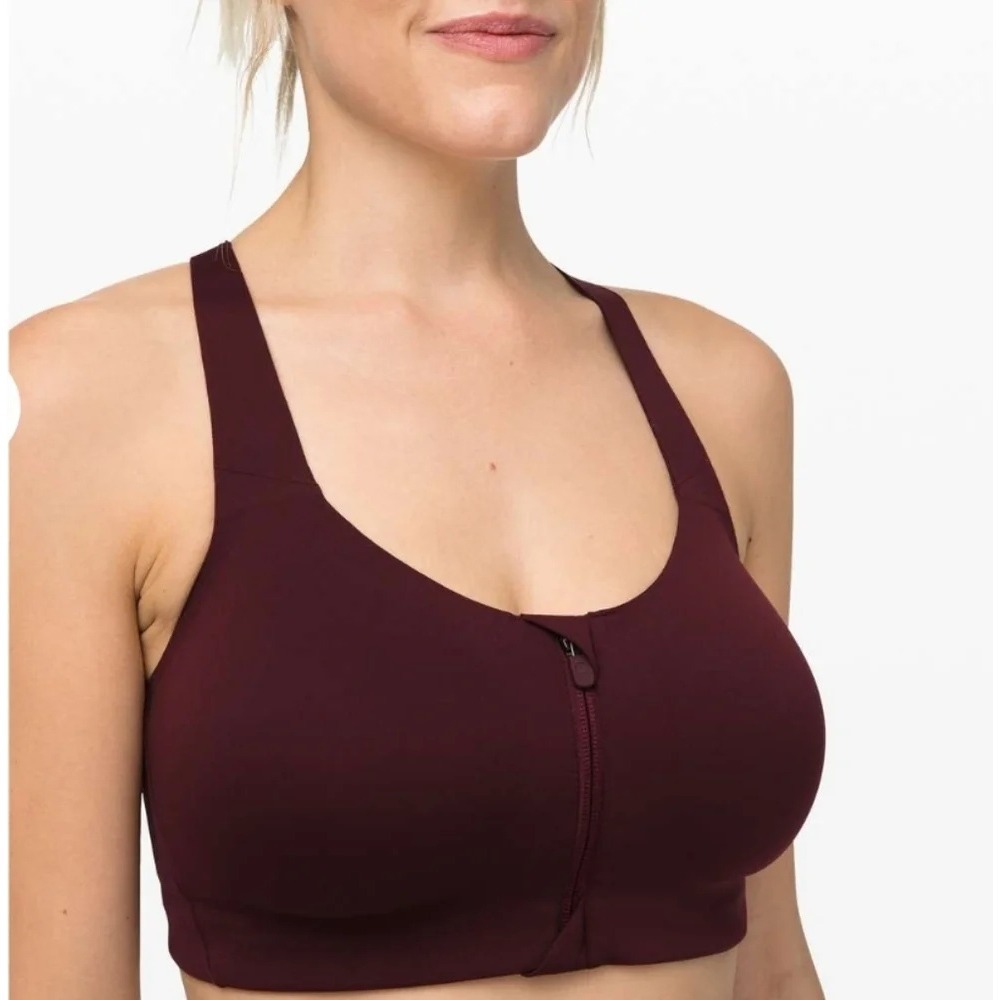 Lululemon women 36C Take Power Bra Garnet athletic yoga gym sport